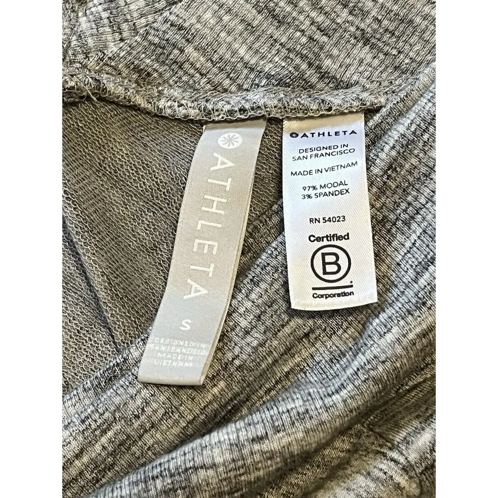 Athleta Women‎ Size Small Nirvana Wear Two Ways Wrap Cardigan Gray Preppy Modern - Image 3