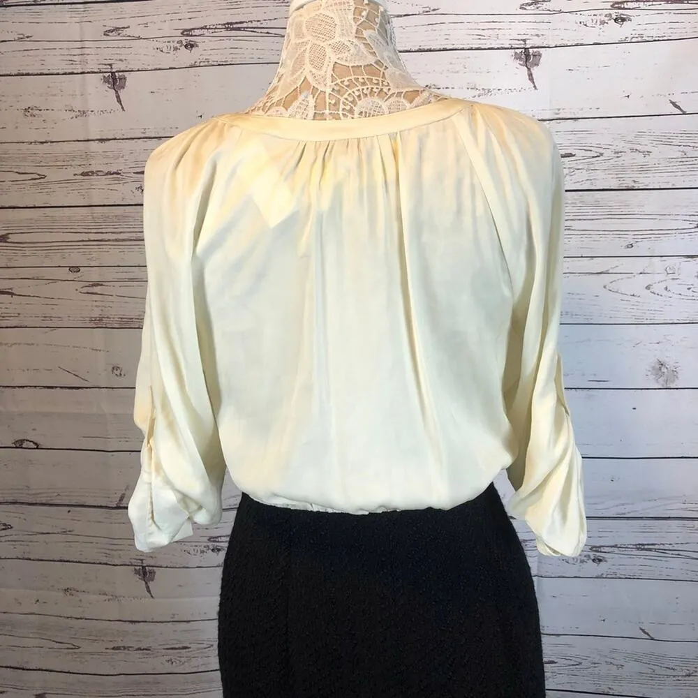 NWT Loft dress, ruffled blouse and skirt attached black & white size 6 - Image 9