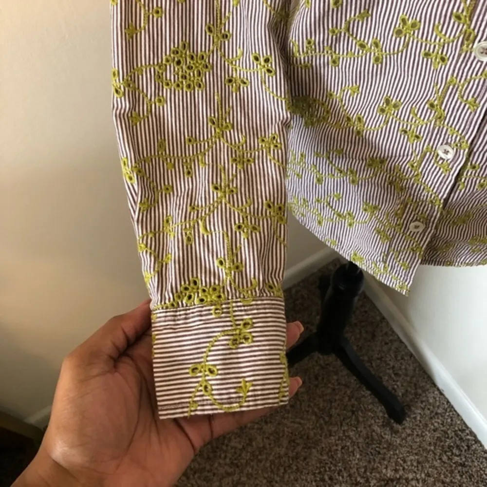 Anthropologie-Odille Eyelet Button Down Shirt - Image 4