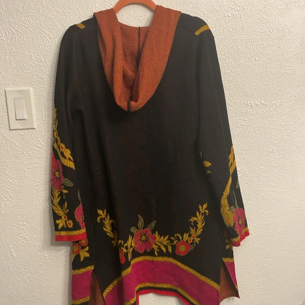 Maxsport Medium Cardigan Sweater with Hood Black - Image 6