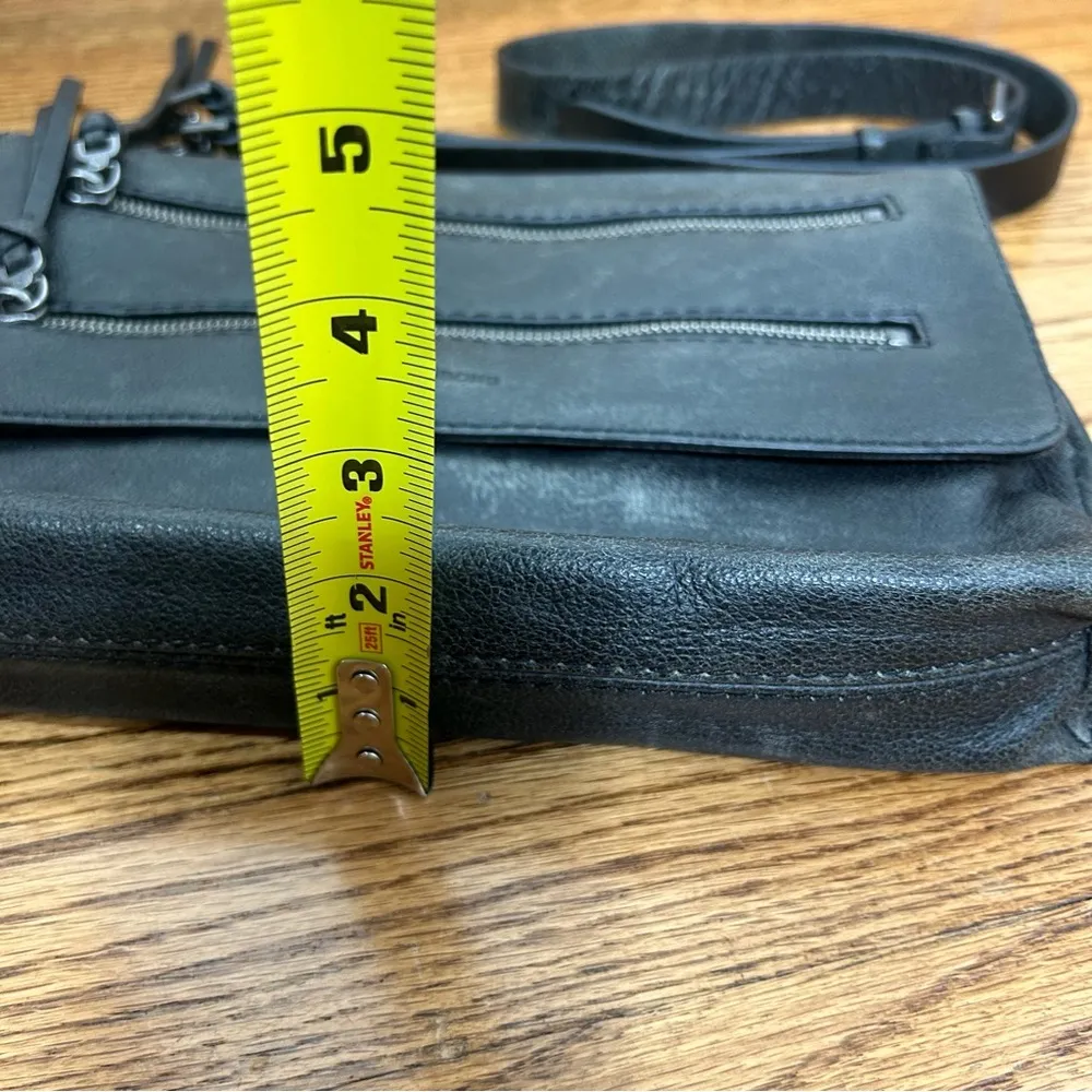 Treasure & Bond Gunmetal Distressed Leather Crossbody Bag - Image 14