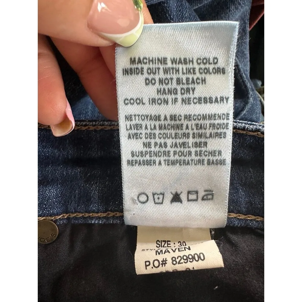 Joe's Jeans Maven Medium Wash Rolled Cuff Best Friend Crop Denim Jeans 30 - Image 6