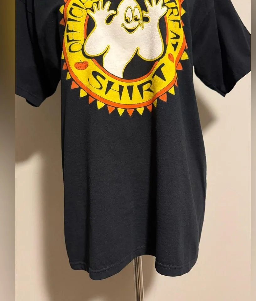 EUC Fruit Of The Loom Black and Yellow Official Trick or Treat Shirt size large - Image 4