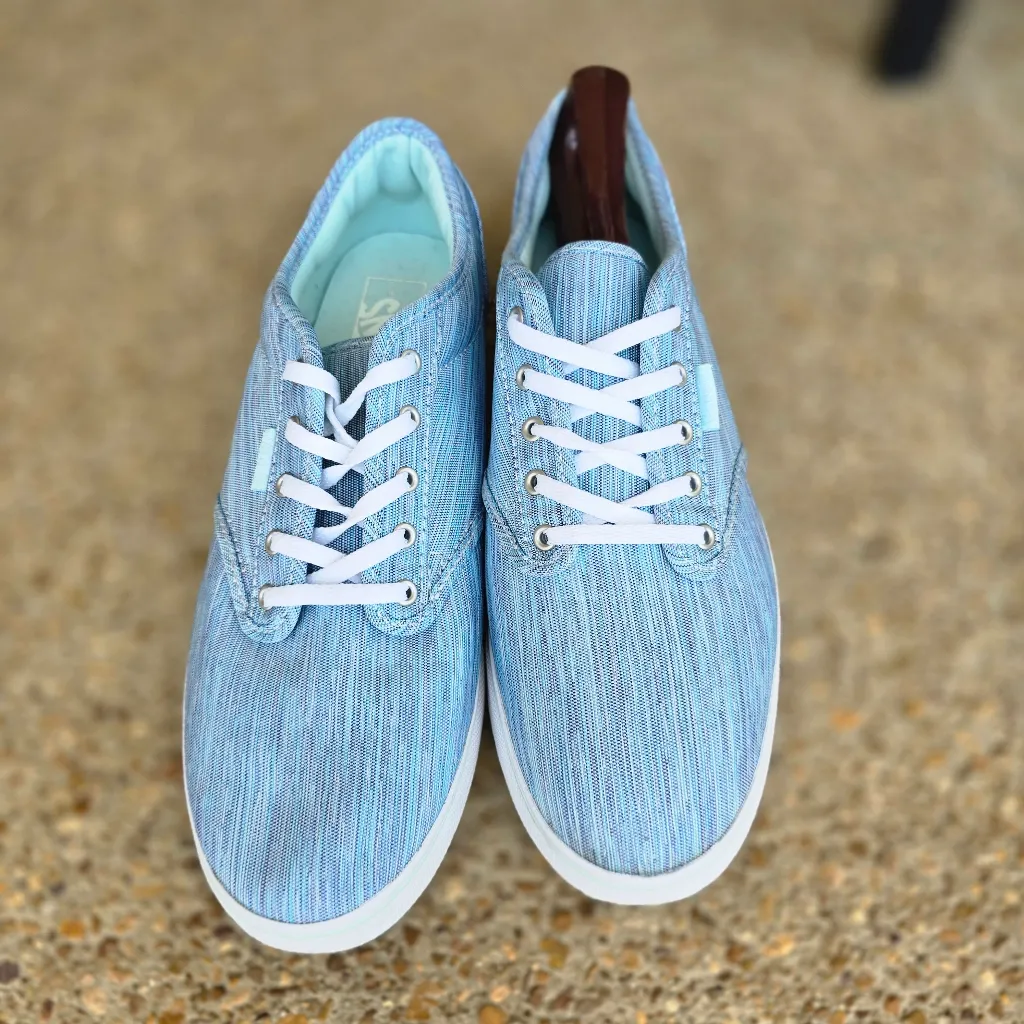 Vans Womens Atwood Blue Nylon Sneakers Skateboarding Shoes Size 10 Streetwear - Image 5