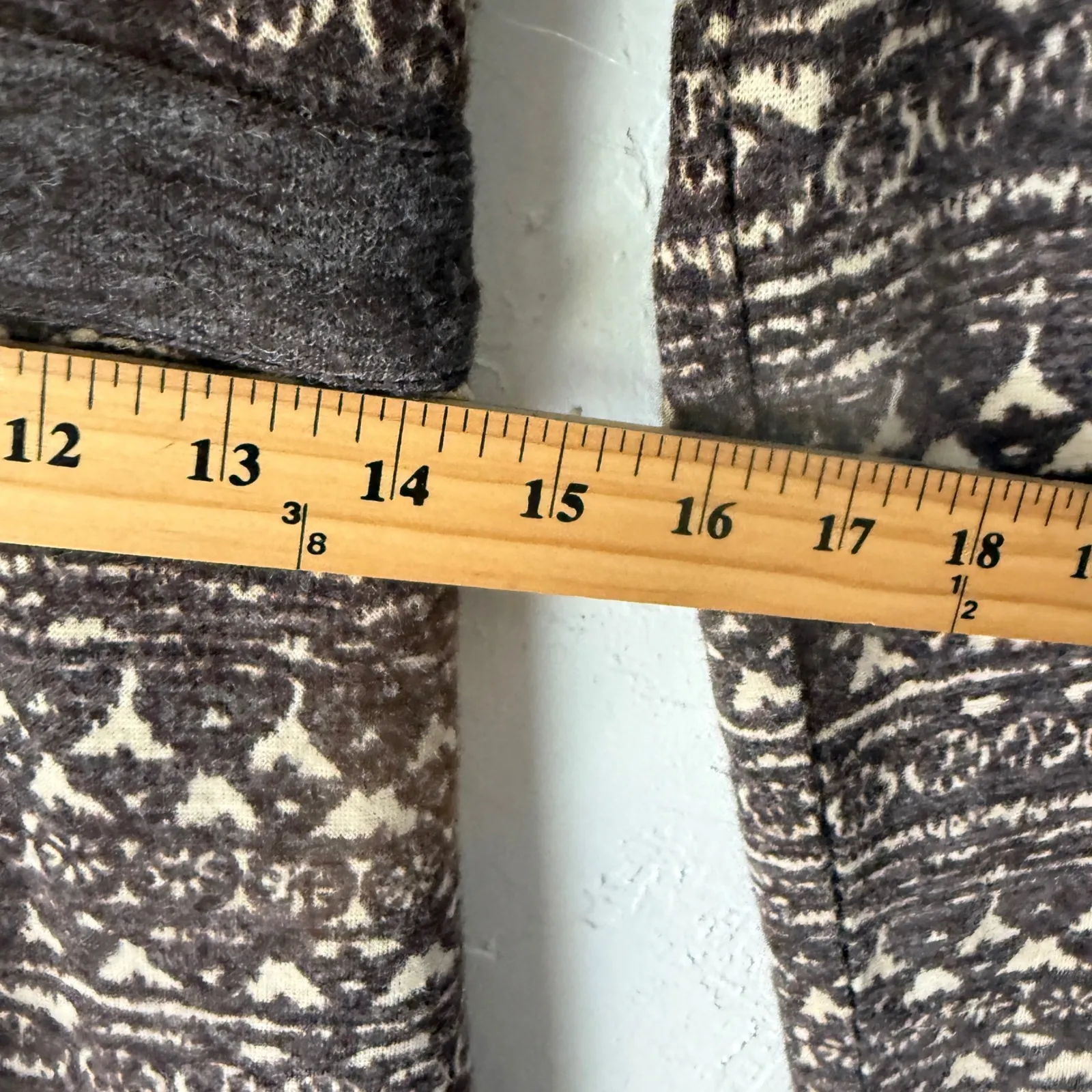 Hazel Brown Patterned Long Sleeve Cowl Neck Knit Dress‎ Fair Isle Print Small S - Image 9