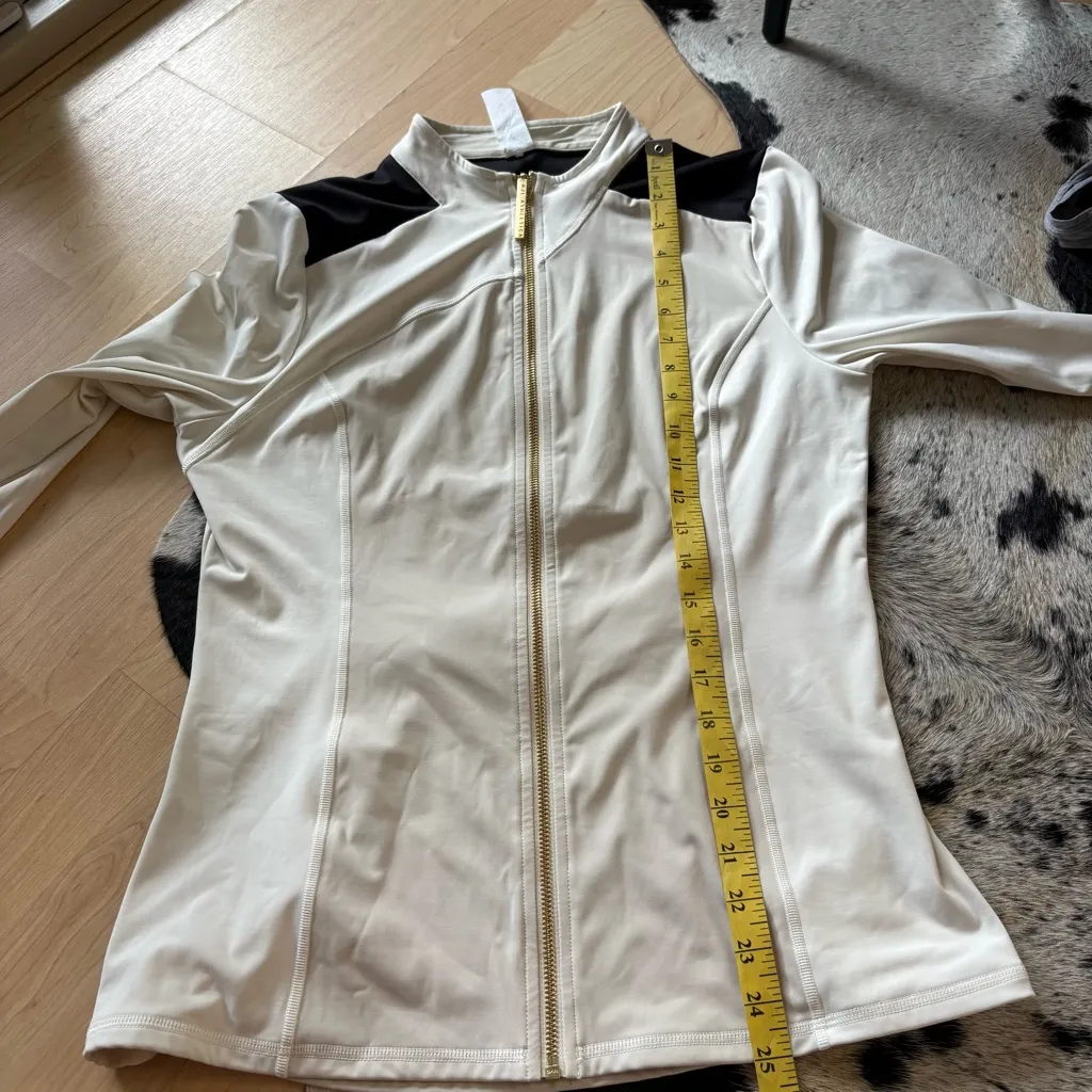 AJE ATHLETICA Cream Full Zip jacket Size‎ 14 White - Image 11