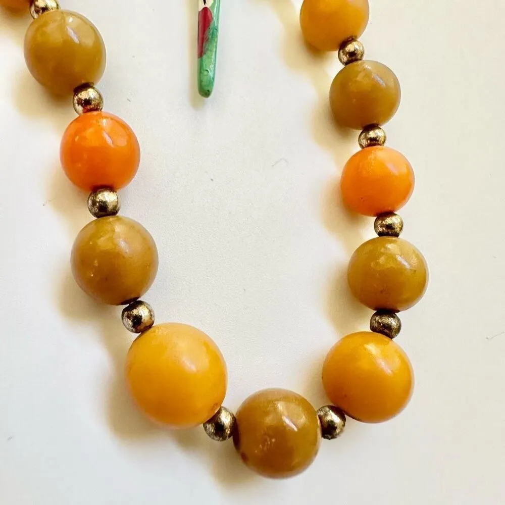 Wooden parrot beaded long necklace Green - Image 8