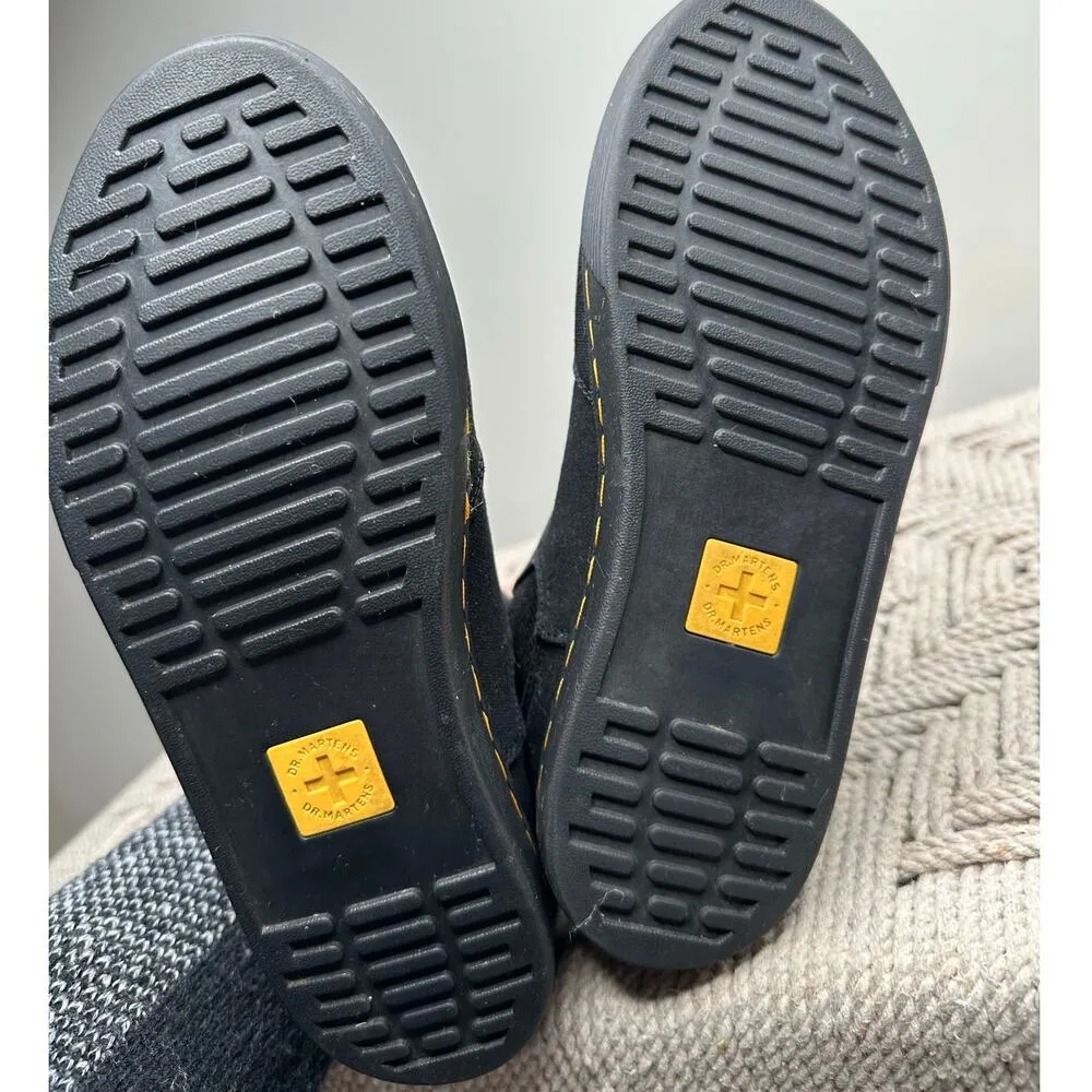 Dr Martens: Katya Black Canvas Hightop Sneaker Chelsea Style - Image 5