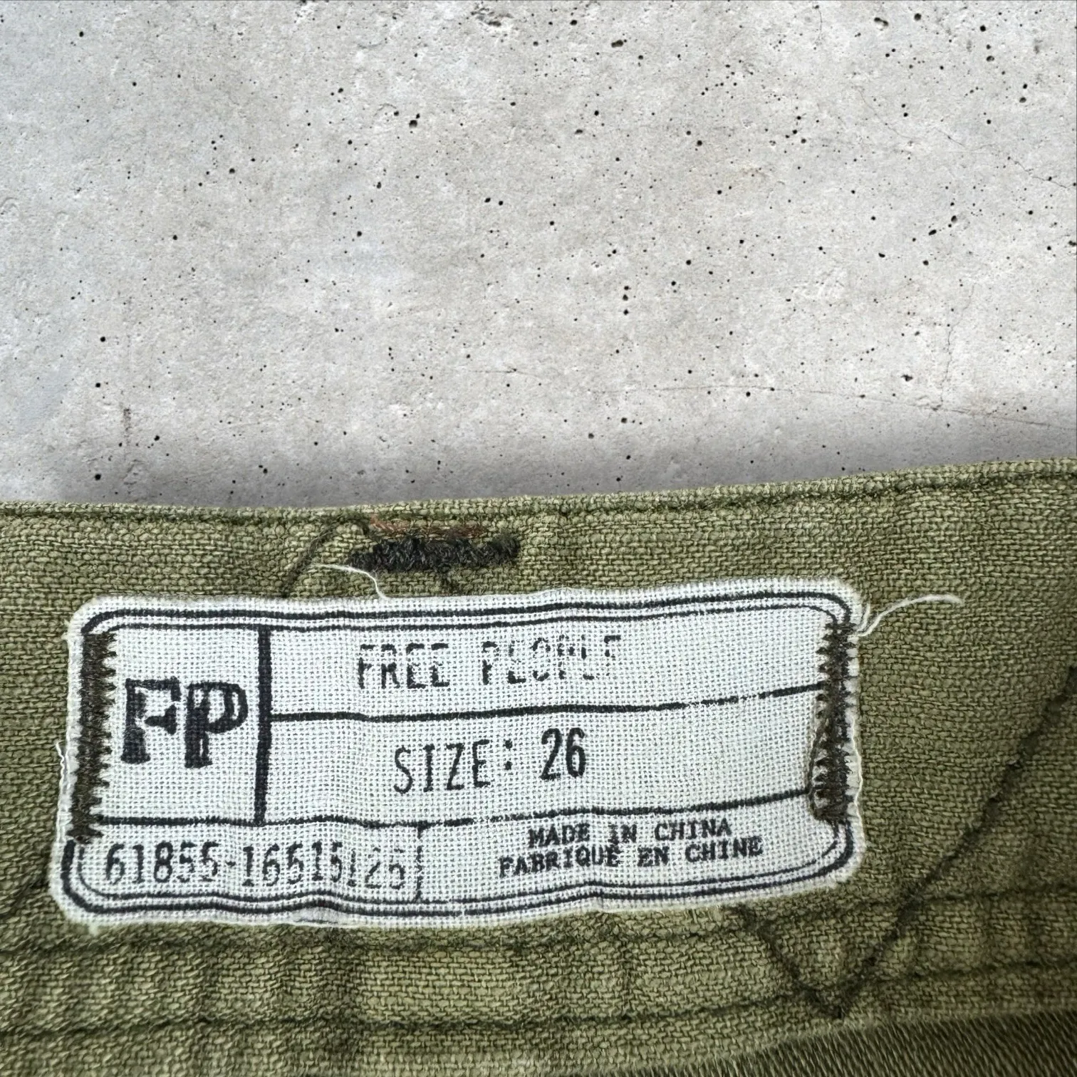 Free People Utility Boyfriend‎ Pants Double Knee Canvas Twill Fatigue Sz 26 - Image 4