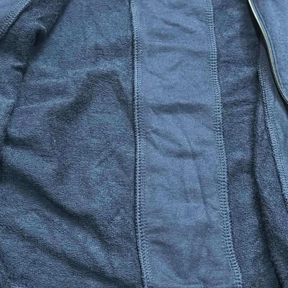 Athleta Lotus Vest Hoodie Navy Blue Long Full Zip Sleeveless size XXS - Image 10