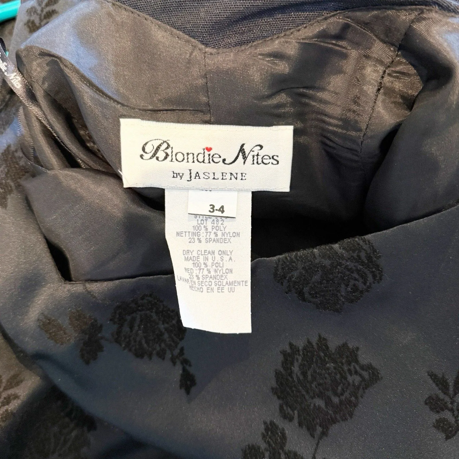 VTG Blondie Nites Whimsigoth Velvet Burnout Maxi Prom Dress Size 3/4 Y2K Fairy - Image 9