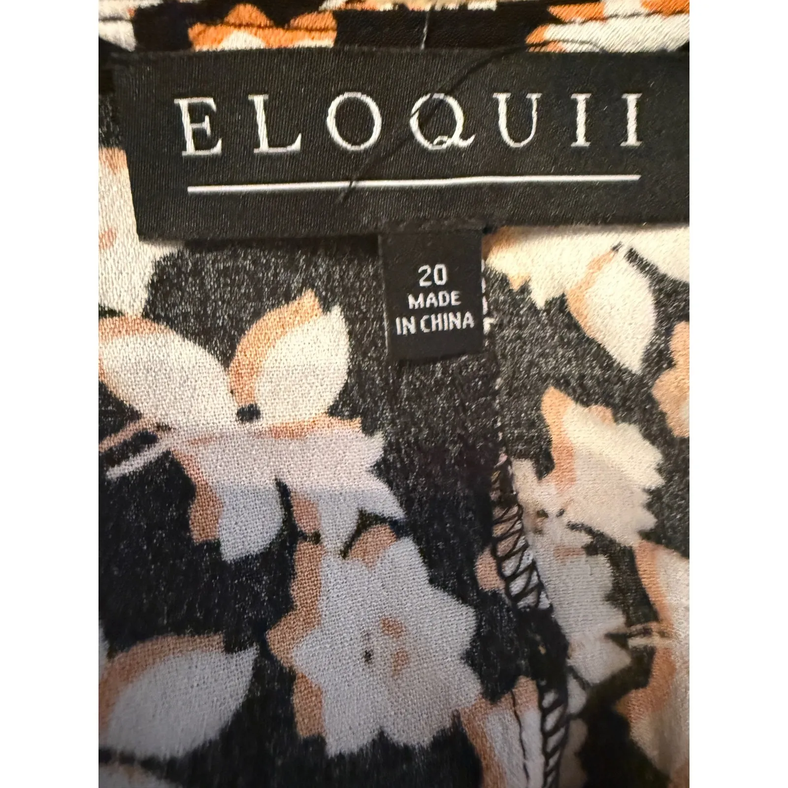 Eloquii Colorblock Midi Dress Women's 20 Black White Cream Long Sleeve Belted - Image 5