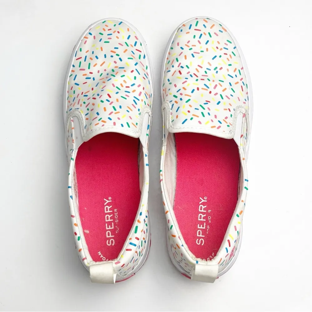 SPERRY Top Sider Ice Cream Rainbow Sprinkles Slip On Boat Shoes, Size 7.5 - Image 6