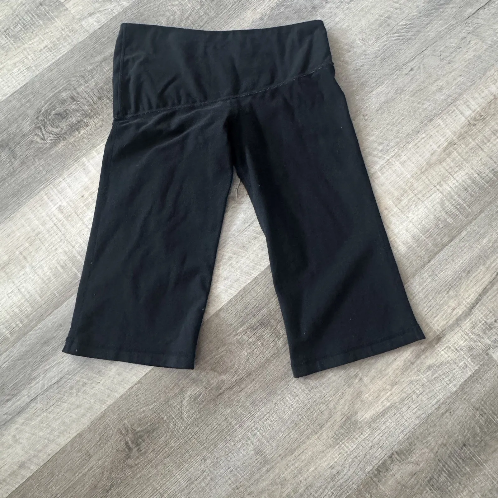 Lululemon Reversible Groove Crop Pants Sz S Black wBlue Waistband Rare Y2K Flare - Image 7