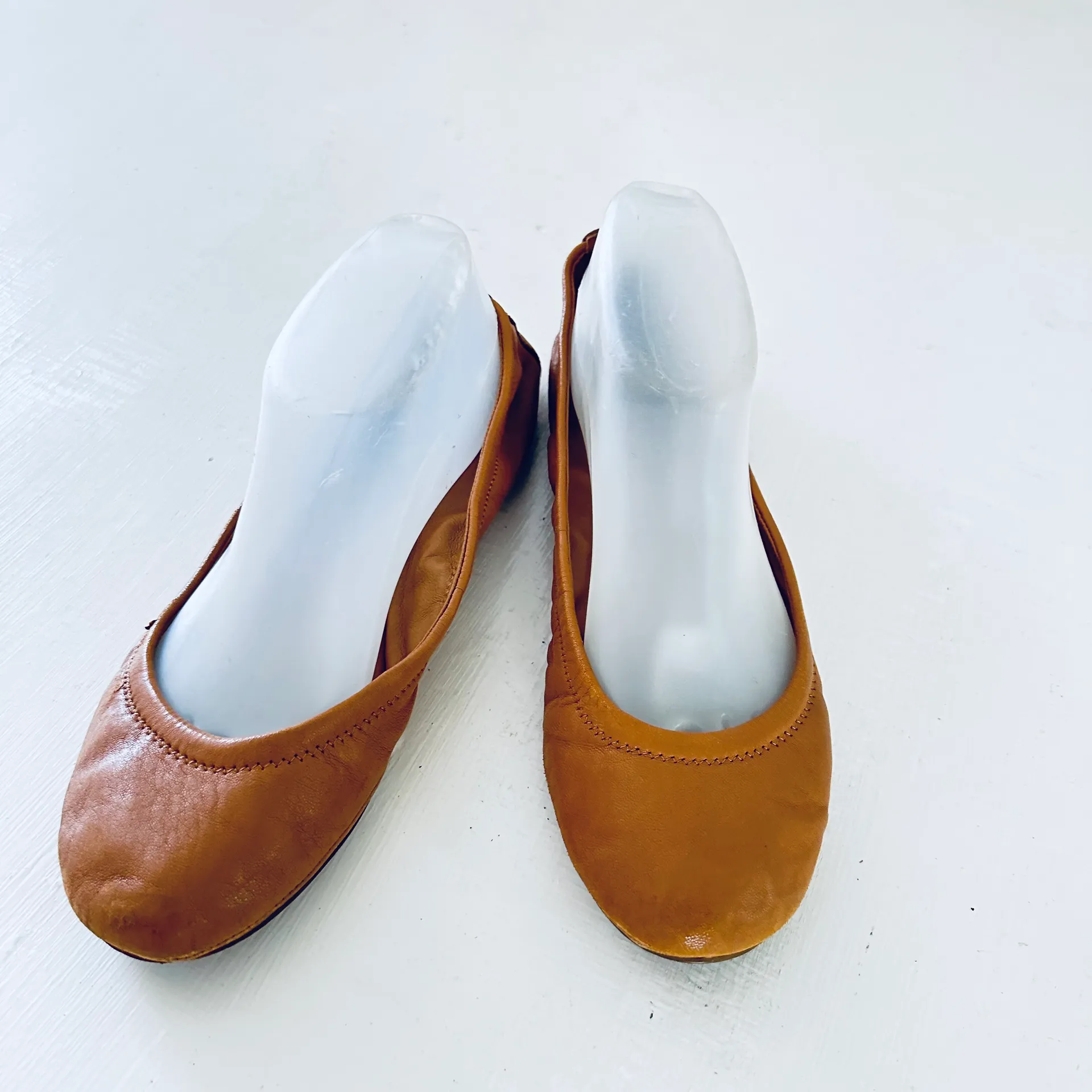 Size 9M shoes brown leather needs to paint a part slip on ballet flats - Image 9