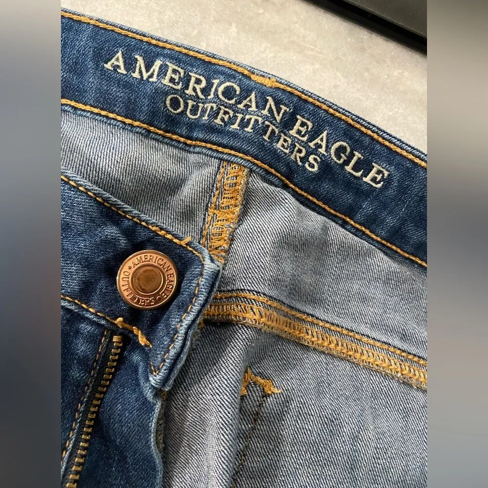 American Eagle Outfitters Medium Wash Stretch Jegging Denim Skinny Jeans Size 8 - Image 12
