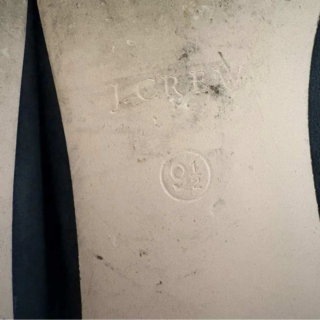 J Crew Factory Suede Penny Loafers Slip On Dark Gray Flats 9.5 - Image 12