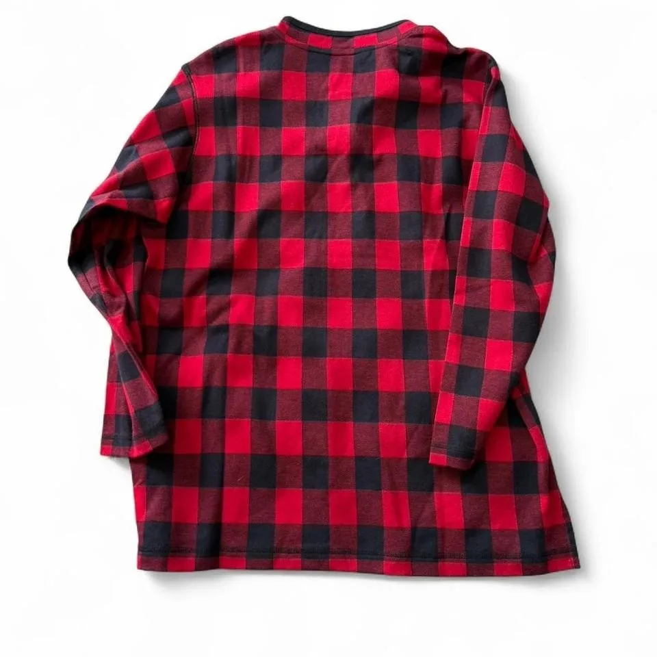 Vintage‎ Buffalo Plaid Quarter Zip Top Size undefined - Image 2