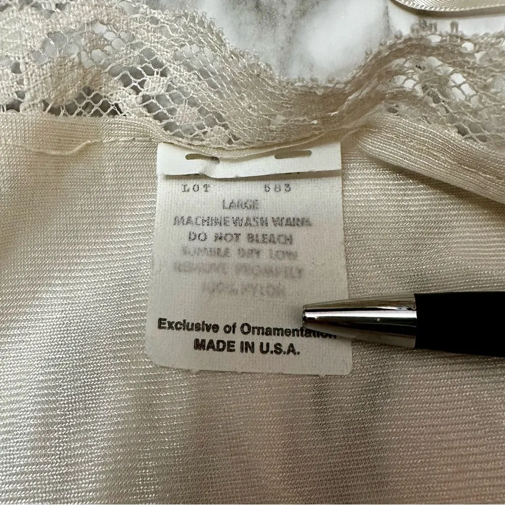 Vintage Lacy Cami Slip Top Fairycore Boho Whimsygoth Y2K Vibes Womens Size L Size L - Image 5