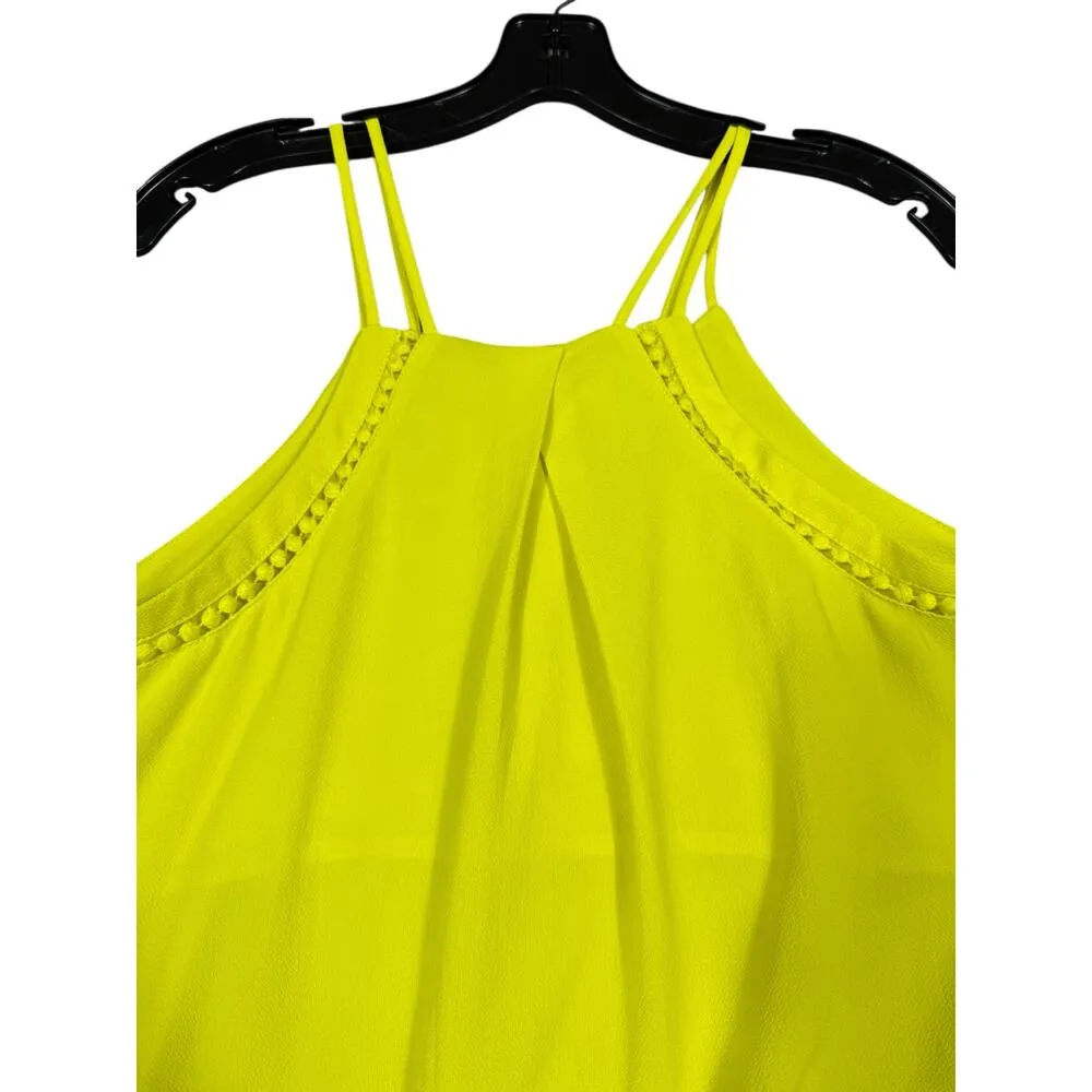 Sweet Wanderer Neon Yellow Strappy Tank Top Size Small - Image 6