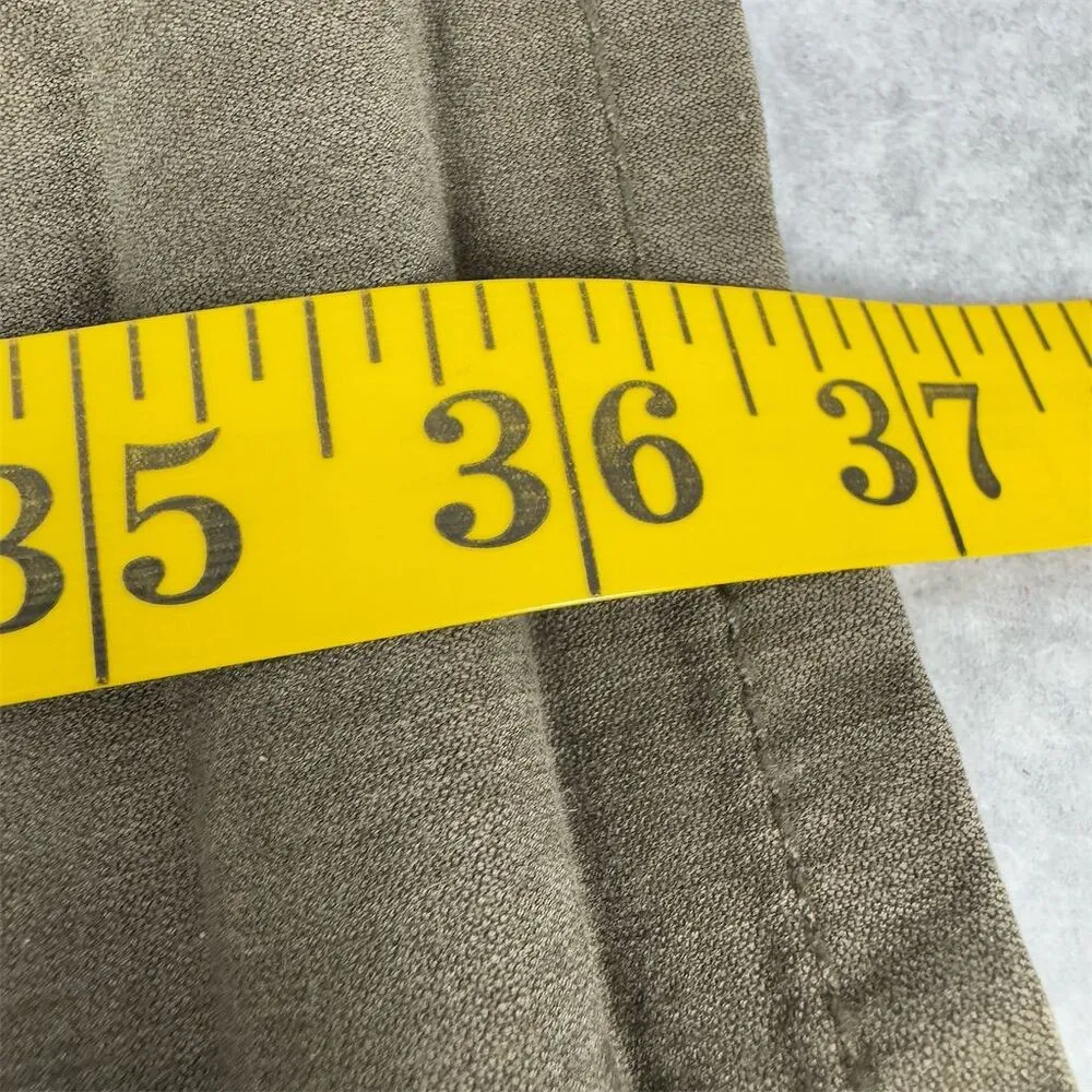 Women's Olive Green Dress Pants Size 4 Straight Leg Casual - Image 7