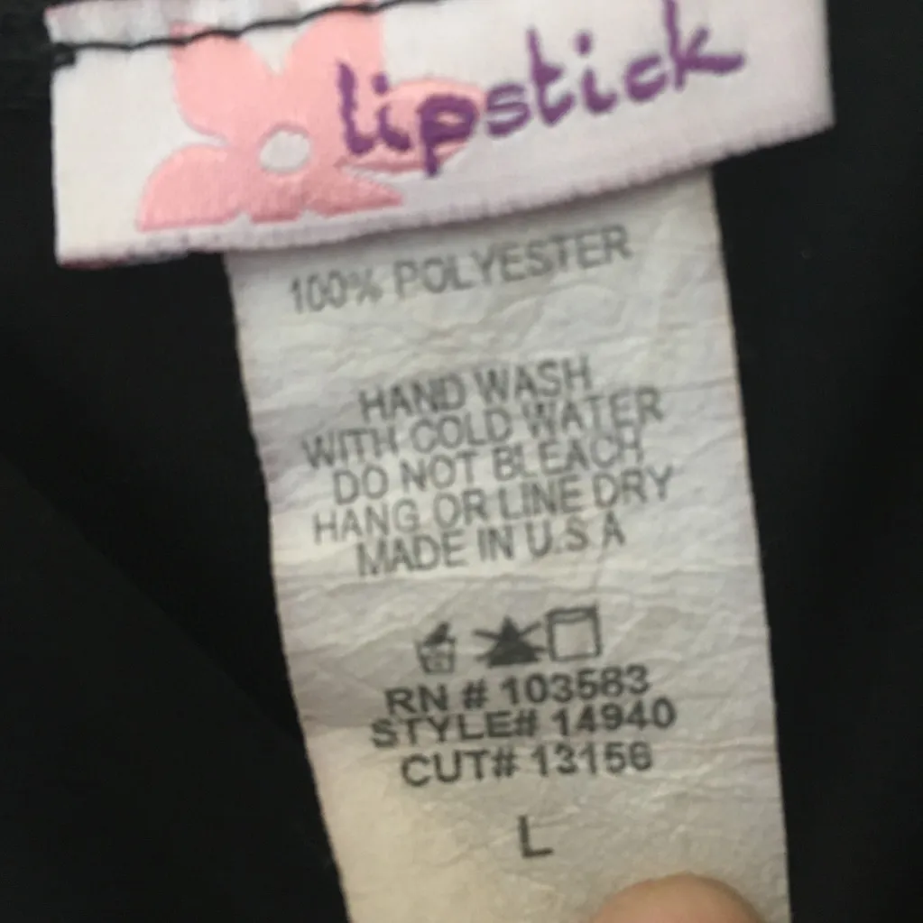 FINAL MARKDOWN Juniors’ lipstick Top (L) Black Size undefined - Image 3