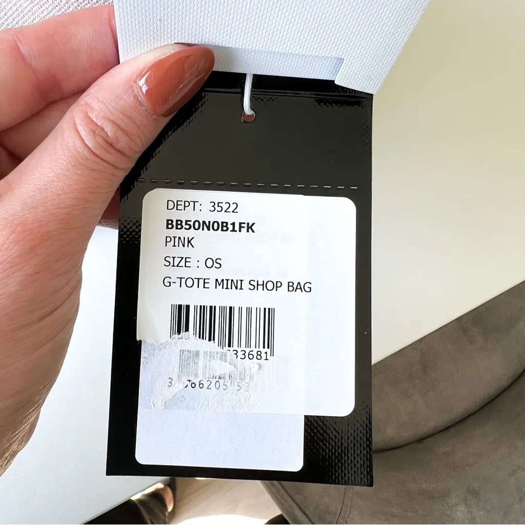 NWT Givenchy Mini G Logo Tote Shopping Bag in Pink - Image 13