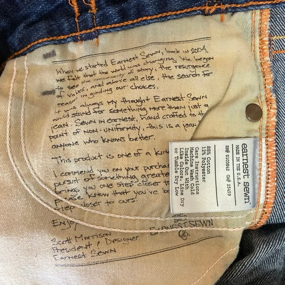 Earnest Sewn Womens Blue Dark Wash Low Rise Skinny Ankle Stretch Denim Jeans 28 - Image 4