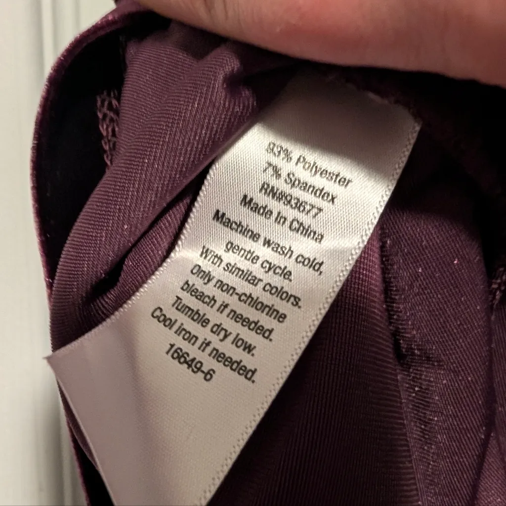 Arizona Jean Co Burgundy Velvet Ruched Skirt XXL Plus Size Winter Party Lined - Image 7