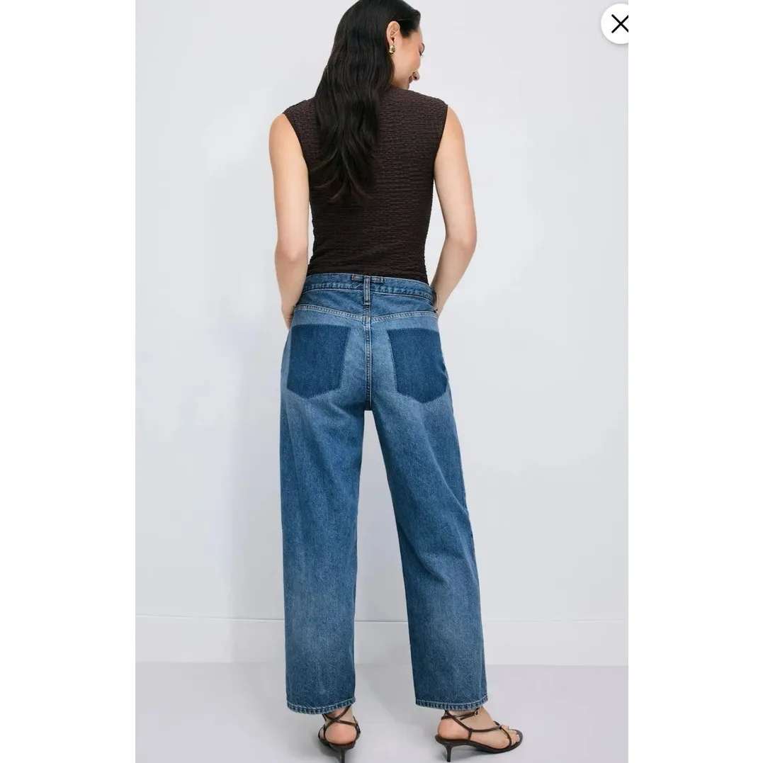 Triarchy Kelly Organic Cotton Cropped Straight Leg Mid Rise Jeans Size 28 - Image 12