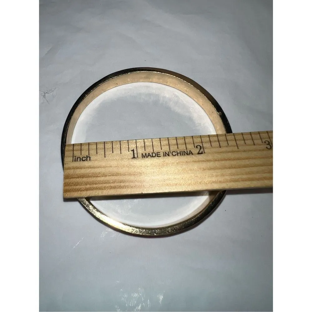 Gold Tone‎ and Pink Enameled Arrow Bangle Bracelet Pink - Image 5