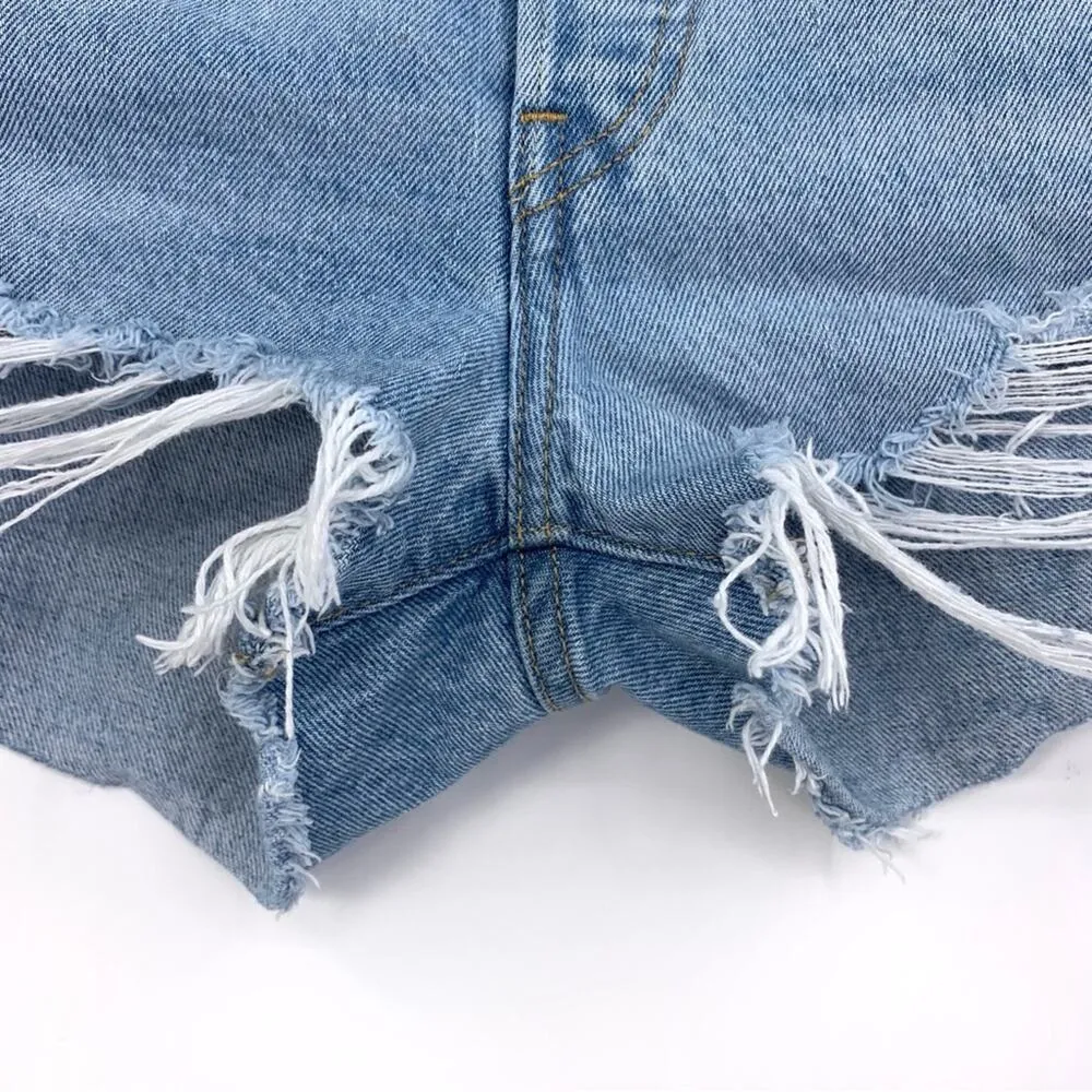 LEVI'S Premium 501 Denim Jean Short Light Wash 29 - Image 3