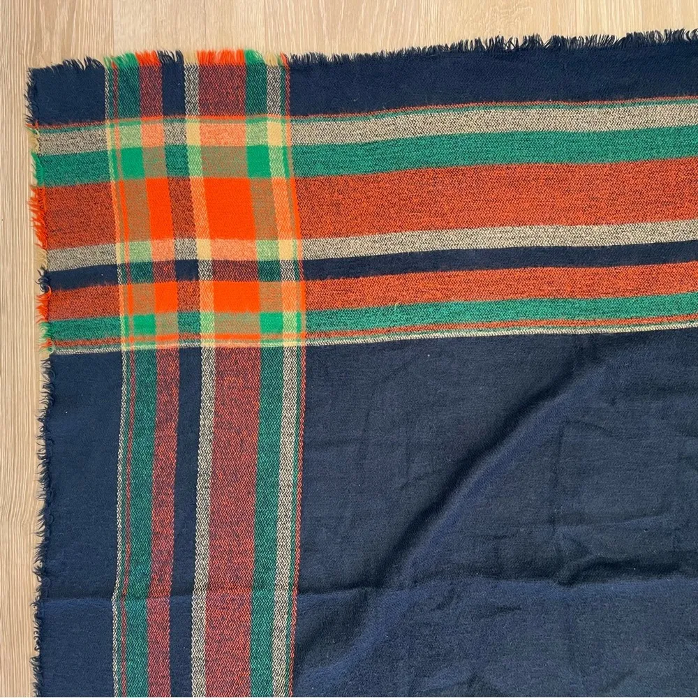 Zara Navy Blue Blanket Scarf - Image 3