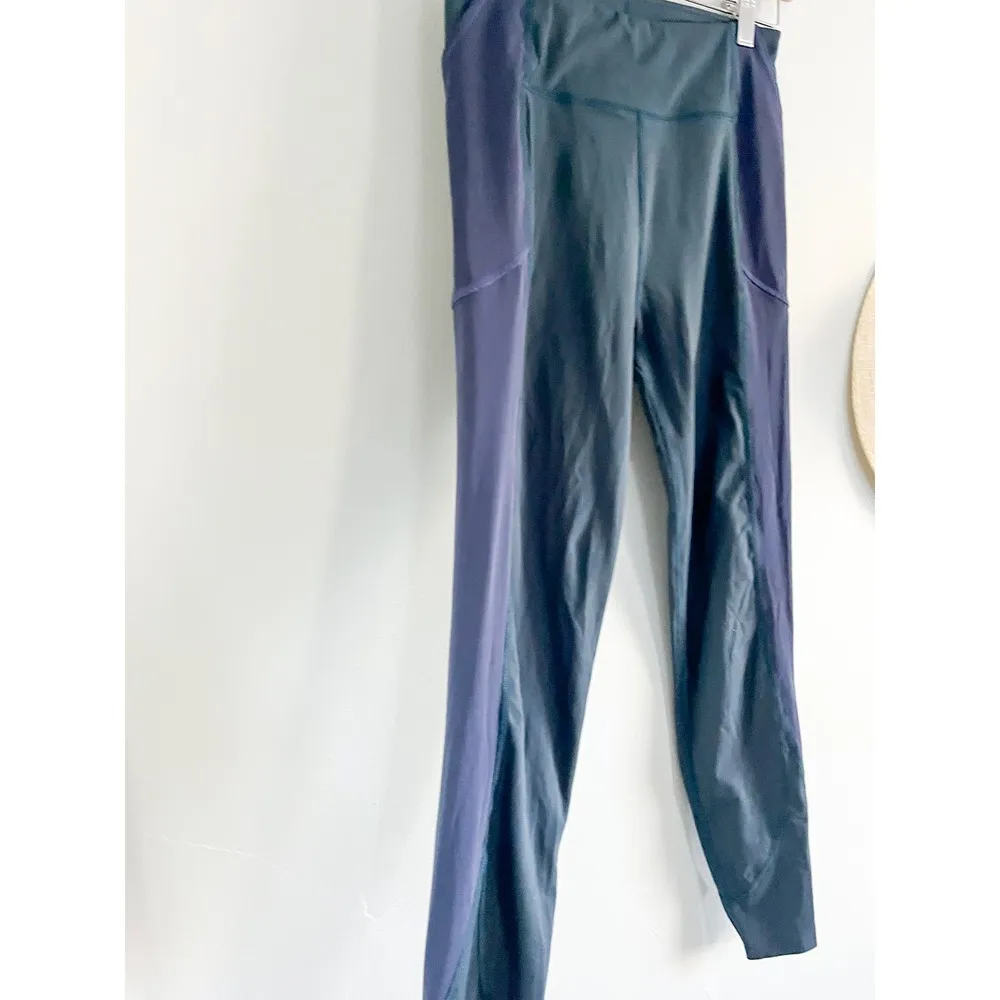 Varley | Cobalt Blue Athletic Leggings Side Mesh Panel Pockets | Sz S - Image 2