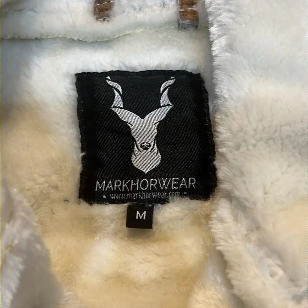 MARKHORWEAR LEATHER BOMBER JACKET M - Image 8