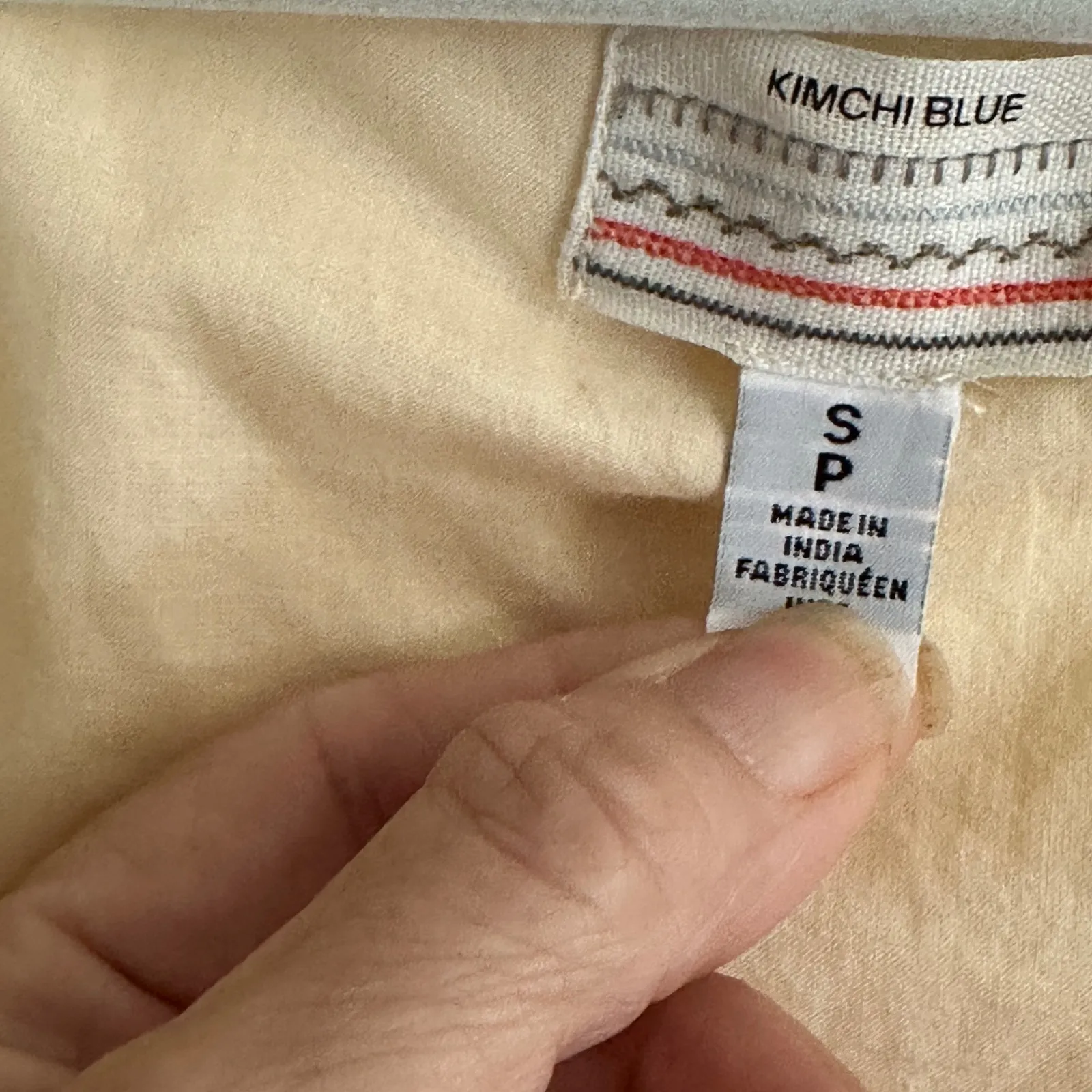 Kimchi‎ Blue UO Light Peach Small Scarlett Eyelet Cropped Broderie Blouse Cream - Image 8