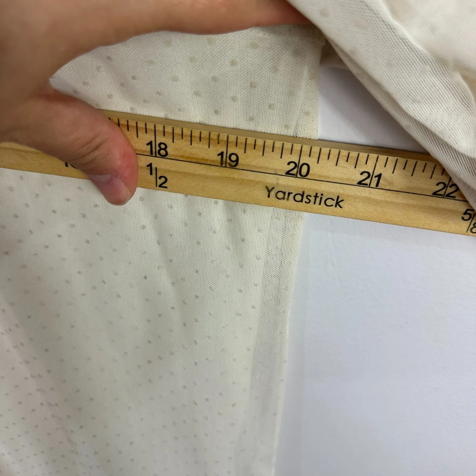 LOFT Blouse S Ivory Sheer Swiss Dot Puff Sleeve Cottagecore Romantic Fairycore - Image 3