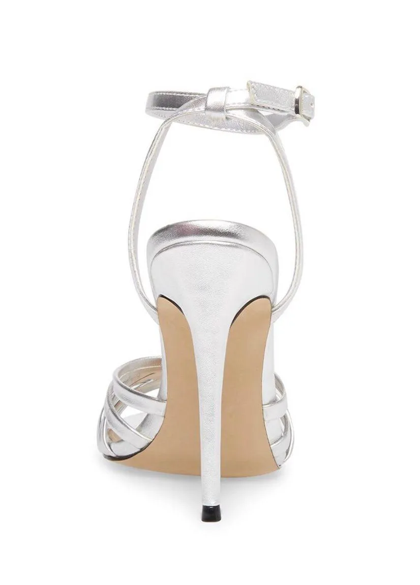 Merengue Silver Stiletto Heels - Image 4