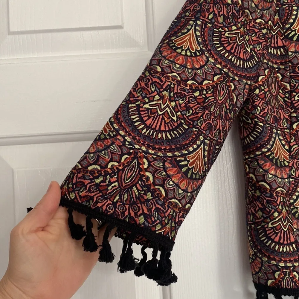 Anthropologie Chelsea + Violet bohemian jacket with tassels. - Image 2