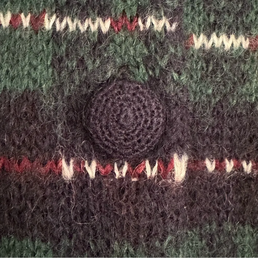 Summit Hill Womens Mohair Blend Button Front Warm Fuzzy Sweater Chunky Buttons M Blue Size M - Image 2