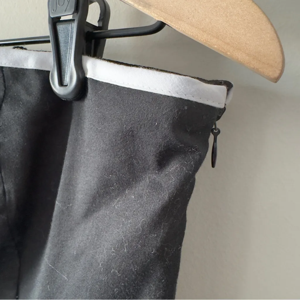 Vintage 2000s Y2K New York & Co. Black and White Strapless Dress Mini Ruffle NWT Size 14 - Image 9