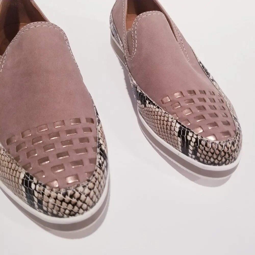 ARA Shoes Luftpolster Snake Print Studded Slip On Loafer Size 5.5 - Image 7
