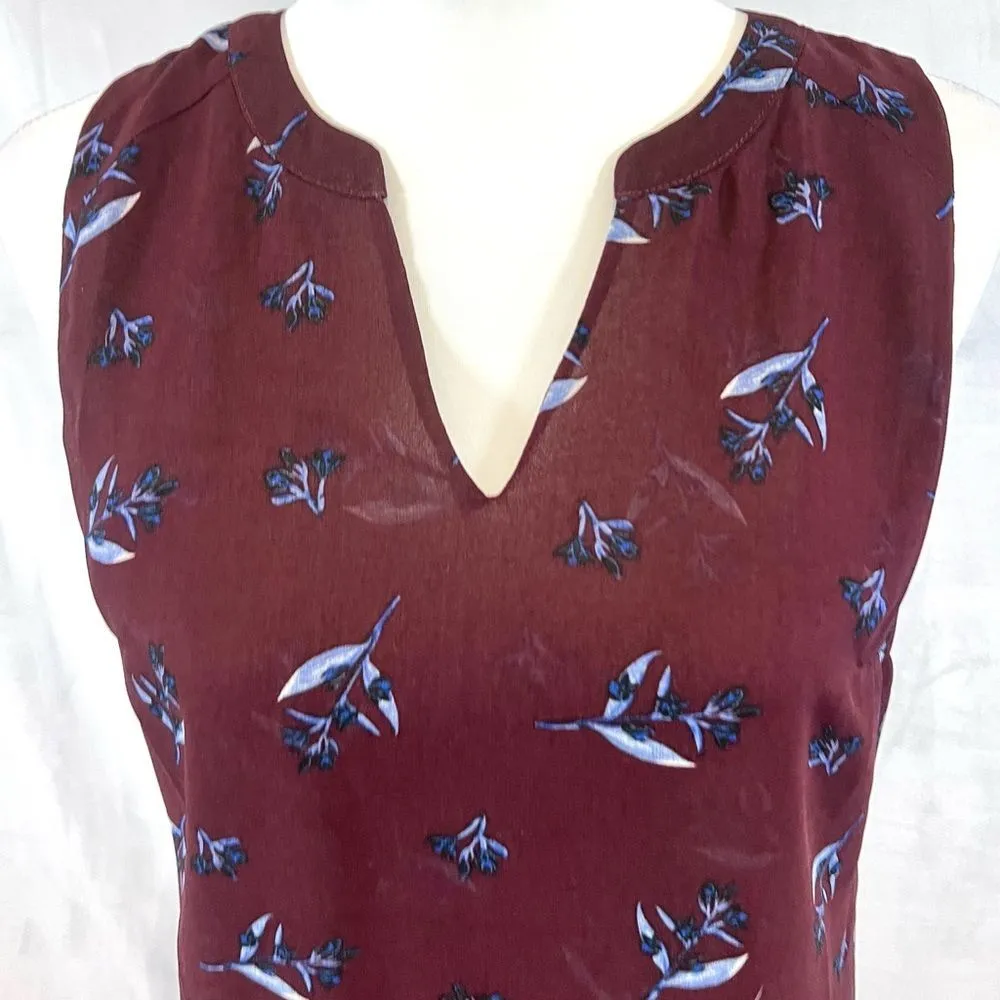 Cabi burgundy bouquet blouse size XS - Image 7