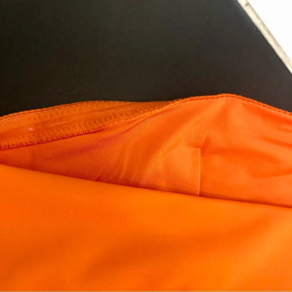 NWT Onia Ines Strapless Bikini Top Persimmon Bright Orange Neon Tube Top Citrus - Image 10