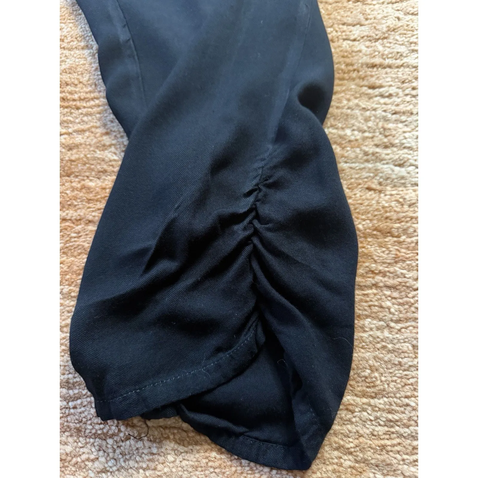 SoundStyle Black Harem Pants Size M Elastic Waist Drawstring Rayon Size M - Image 10