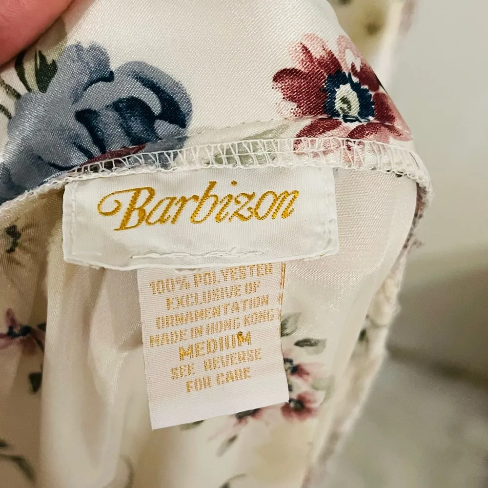 Vintage Barbizon floral nightgown robe set. Blue Size M - Image 6