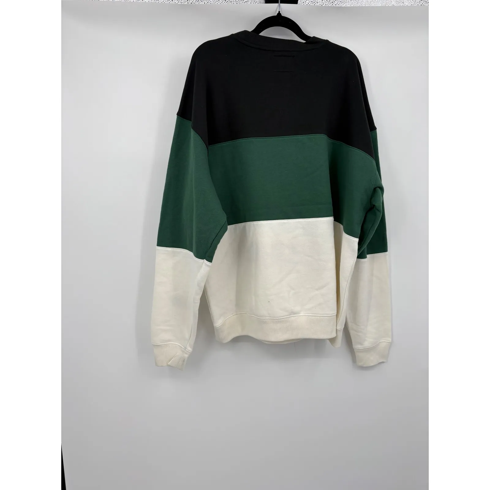 NEW 47 Brand New York Jets NFL AFC East Color Block Sweatshirt XL Black - Image 8