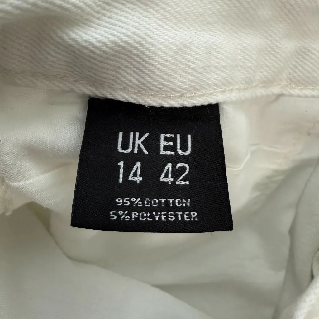 PrettyLittleThing Shorts Womens 31x5 White‎ High Rise Distressed Cut Off Denim - Image 7