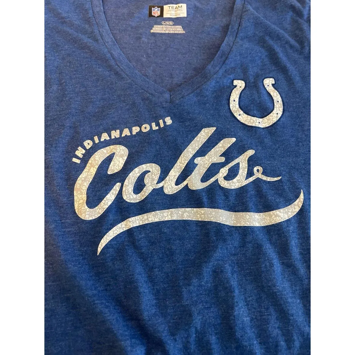 NFL Team Apparel Indianapolis Colts Graphic TShirt Blue Size Large - Image 6