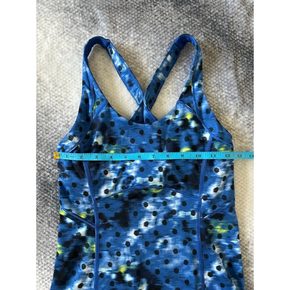 Lululemon Kanto Catch Me Racerback Tank Windy Blooms Sapphire Blue Size 4 Small - Image 7